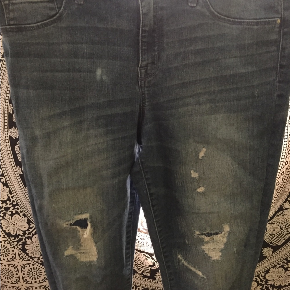 Patched jeans